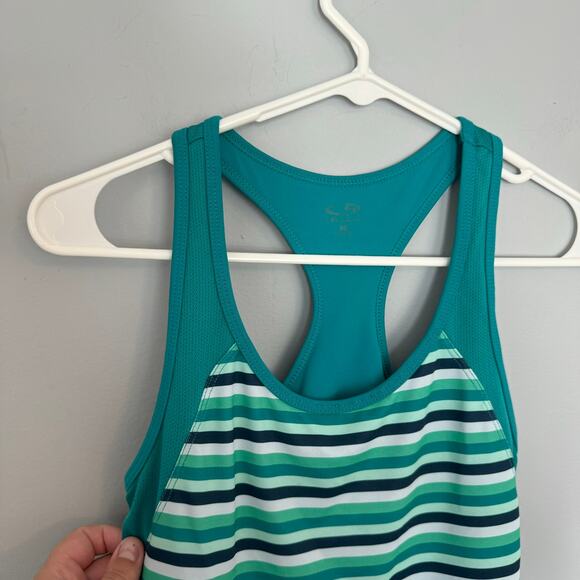 Champion Striped Racerback Tank Top Women's Size Medium Polyester & Spandex - Picture 2 of 6